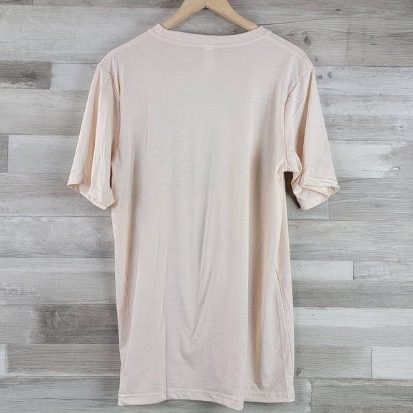 Cat Lady Tropicat Tee Shirt Soft Peachy Tan Women's Size Large - Picture 4 of 14